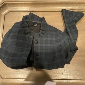 Black watch plaid blazer Size 2
